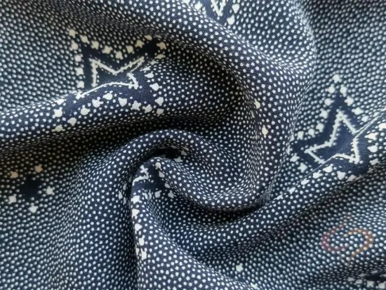 30S Rayon Woven Fabric With Star Printing