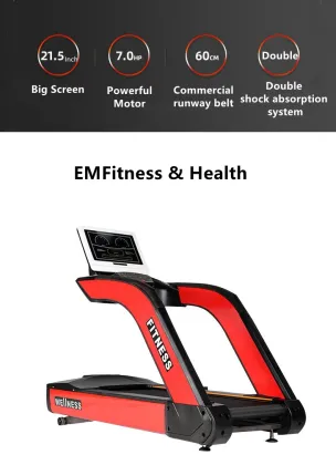 Commercial Touch Screen Treadmill 7HP Electric Treadmill Caminadora