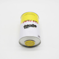 1L round lubricant tin can with plastic cap