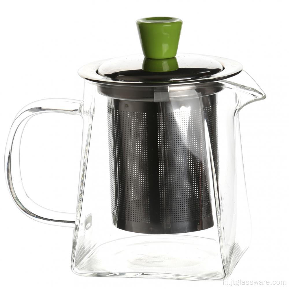 ग्लास चायदानी ढीली चाय पत्ती निर्माता स्टोव तिजोरी