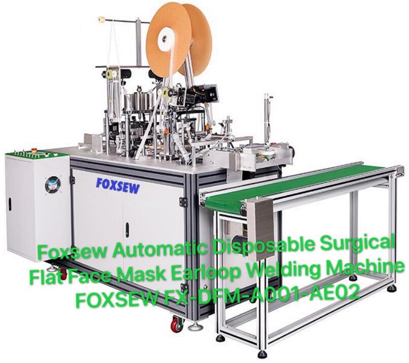 Foxsew Automatic Disposable Surgical Flat Face Mask Earloop Welding Machine FOXSEW FX-DFM-A001-AE02