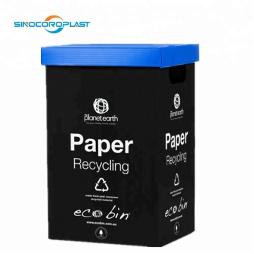 Customized PP Corrugated Dumpster with Lid - Recycling Bins Unprinted