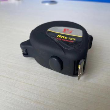 Two button steel tape with velveteen plastic shell