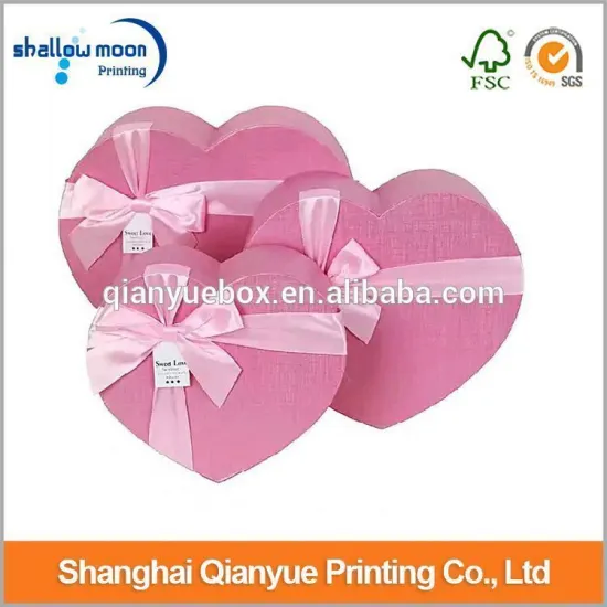 Supply quality wholesale Heart shaped gift box