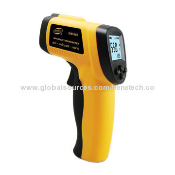 GM550E Non-contact Portable Infrared Thermometer, D:S 12:1, -50-550°C, Adjustable Emissivity