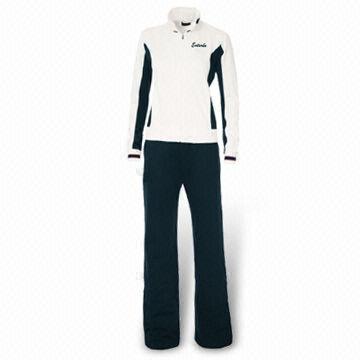 Women's Tracksuit, Made of 80% Cotton and 20% Polyester