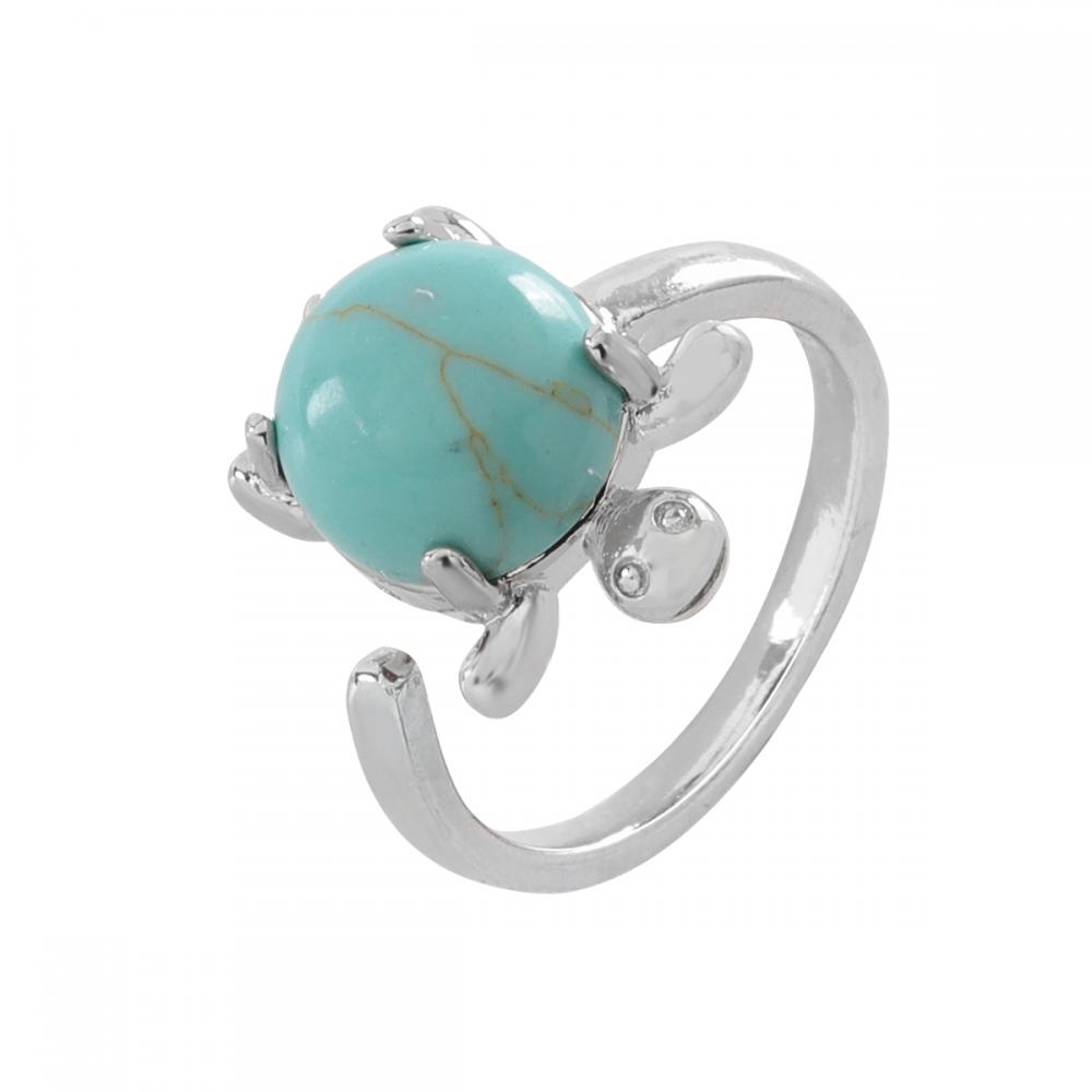 Кольцо для черепах драгоценных камней для мужчин женщины натуральный камень хрустальный кварц регулируемый кольцо годовщина день рождения