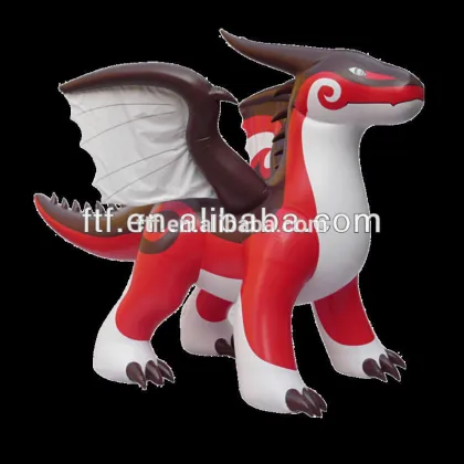 Keen inflatable toys stuffed green dragon