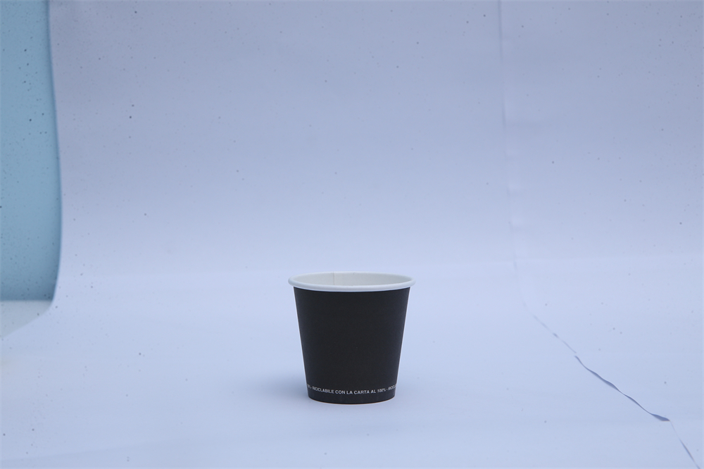 Black paper cup