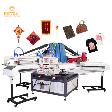 Impressora de tela de camiseta automática - 4 cor 10 estação de equipamentos de serigrafia