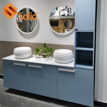 White Round Oval Solid Surface Integrated Bathroom Sink