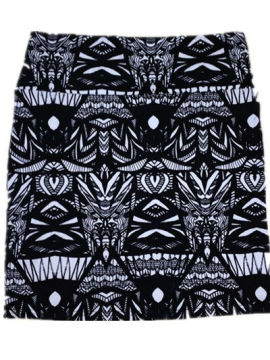 knitted short tube skirt with various pattern
