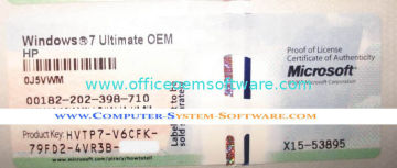 7 Ultimate Activation Windows Product Oem Key Sticker Codes For Hp, Dell