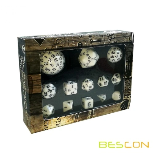 Bescon 100pcs Big Set of Random Polyhedral Dice, Standard Sized DND Dice Set 100pcs in a Variety of Colors&Effects Bescon 100pcs Big Set of Random Polyhedral Dice, Standard Sized DND Dice Set 100pcs in a Variety of Colors&Effects
