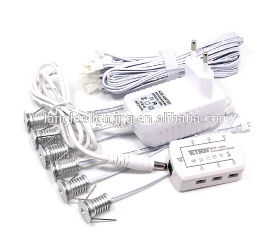 6Pcs 1W LED Spotlight Kits For Cabinet Ceiling Light Bar light