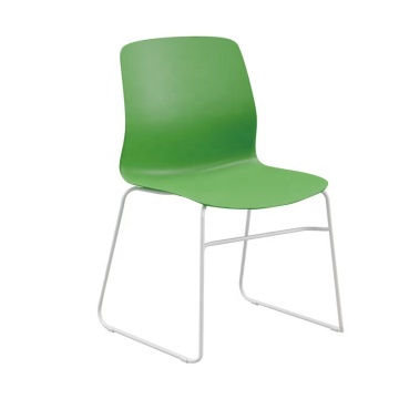 Multi-functional Plastic Chairs with Metal Legs for Training and Dining