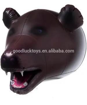 Promotional custom inflatable wall bear head wall bear head decor decorative animal wall heads