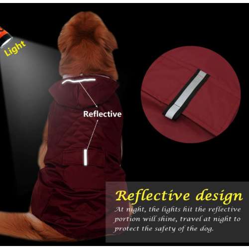 Reflective Large Dog Raincoat