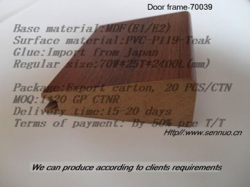 MDF Wrapped by PVC Door Frame