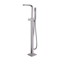 Free Standing Matte Black Floor Mount Bathtub Faucet