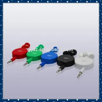Retractable earphones loud earphones for mobilephone with many colors