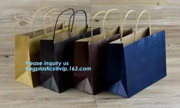 kraft paper shopping bag paper gift bag, Custom logo paper craft gift bags printing ,paper bags for seed with good quality