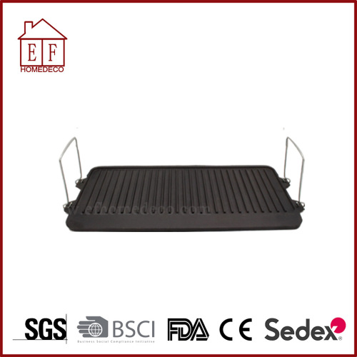 Pre-seasoned Cast Iron Griddle and Grill Pan