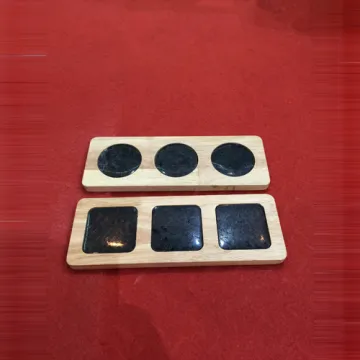 Black Marble Stone + Wood Cheese Board Set