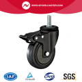 American American Medium-Light Duty Lide Stem Total Lock Rubber Castor Wheel