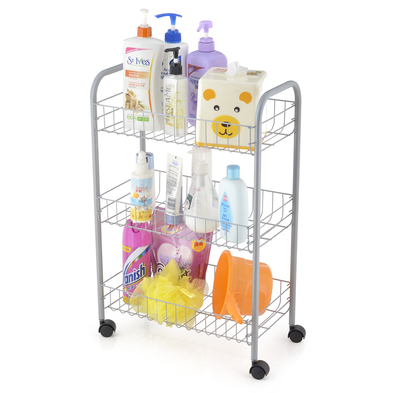 Cartero de almacenamiento de baño de estantería de frutas de 3 niveles