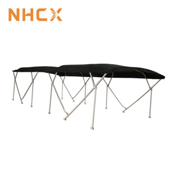 NHCX 600D Marine Grade Canvas Pontonboot mit doppelter Bimini -Oberseite