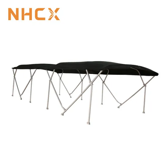 NHCX 600D Marine Grade Canvas Pontoon Boat with Double Bimini Top