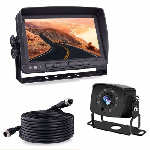 night vision 8 led waterproof rearview camera monitor