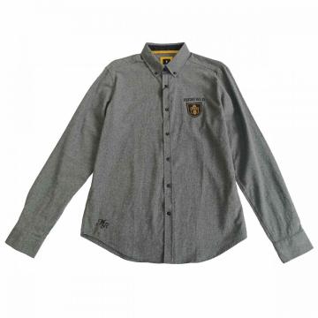 Camisa de hombre gris melange