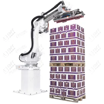 Automatic De-palletizing Robot for Glass and Plastic Bottles