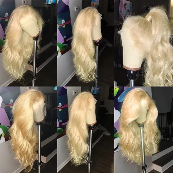 150% 180% Virgin Human Hair Lace Front Wig.613 Human Hair Lace Wig.13x6 613 Remy Body Wave Wig For Black Women