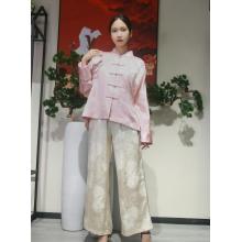 white straight trousers