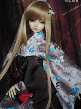BJD Light Gray Kimono/Yukata For 75cm/70cm/SD/MSD/YOSD
