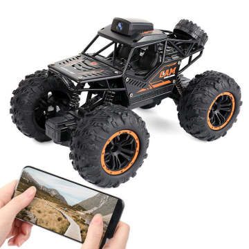Wi-Fi Controlled 1/18 Scale Flytec RC Car Toy with Camera, Dual Remote, 4WD, and Stunt Function for Kids