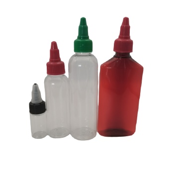 Transparent PET Plastic Bottle with Tip Cap Dispenser - 30ml, 50ml, 100ml