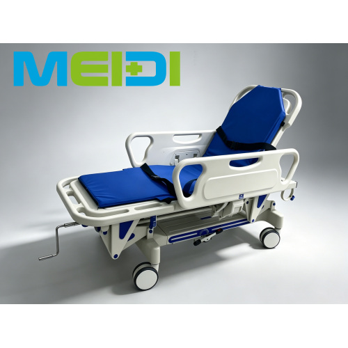 Hydraulic Manual Hospital Bed with ABS Plastic, Medical Emergency Stretcher, Patient Transport Trolley