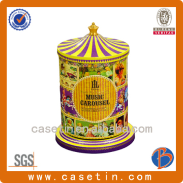 christmas candy musical tin box