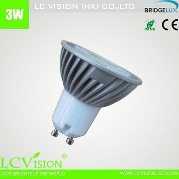 LED lighting / 3W Bridgelux chip LED Spot light / E27 GU10 / 250 lm