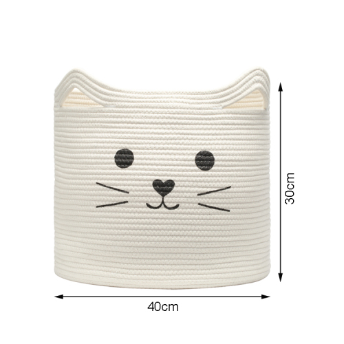 Cat Cotton Rope Basket Pet Toy Storage