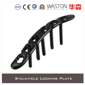 Titanium S-Clavicle Locking Plate Plate II with Available Combined or Multi-Angle Hole