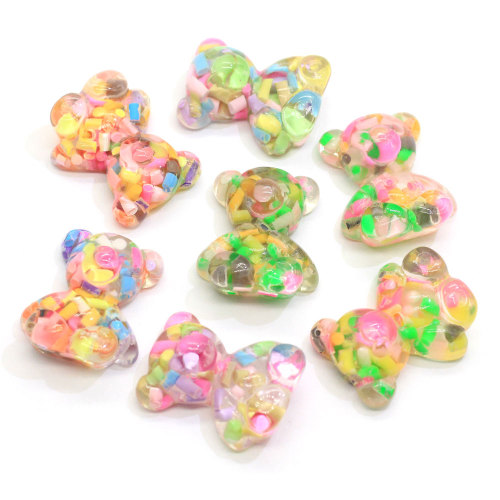 Mixed Color Glitter Bowknot Cute Resins Hair Accessories Girls Bedroom Ornaments Phone Shell Decoration Beads