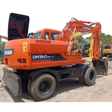 High-Quality Used Doosan 15 Ton 150W Wheel Excavator with EPA Engine: Second-Hand Original Machinery for Sale