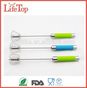 Durable Kitchen Utensil 12" Stainless Steel Hand Push Whisk