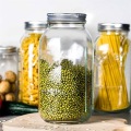 64oz кең таралған Mason Mason Jar металл қақпағы бар