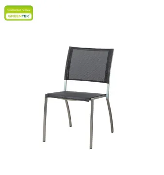 Casual Dining Chair Stainless Steel Frame Outdoor Furniture